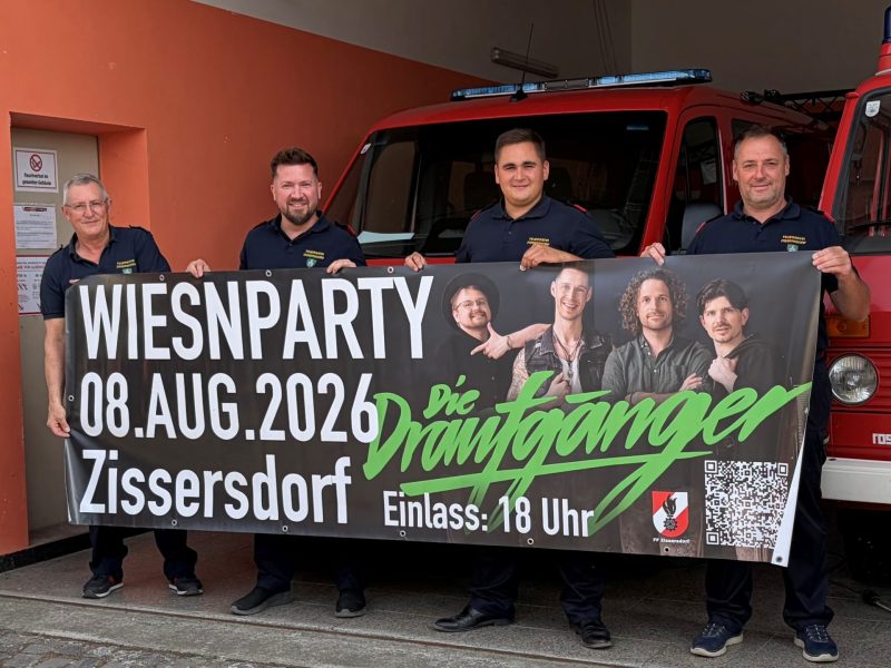 Die Draufgänger stürmen wieder die Zissersdorfer Hoidawiesn!